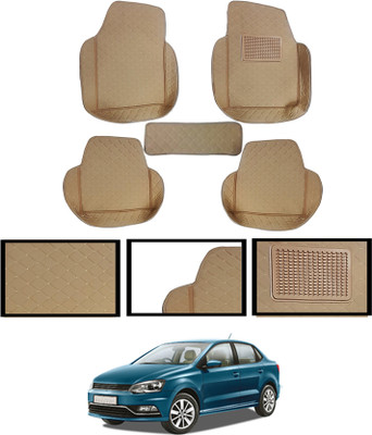 MSNP Leatherite 7D Mat For  Volkswagen Ameo(Beige)