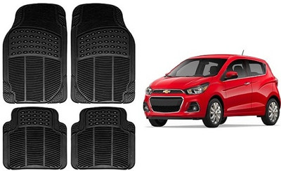 SLSHILPA Rubber Standard Mat For  Chevrolet Spark(Black)