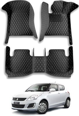 MATIES Leatherite 7D Mat For  Maruti Suzuki Swift(Black)