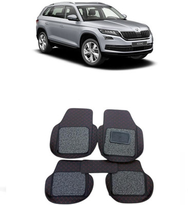 arneja trading company Leatherite 7D Mat For  Skoda Kodiaq(Red, Black)