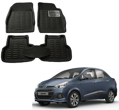 SLSHILPA Plastic 3D Mat For  Hyundai Xcent(Black)