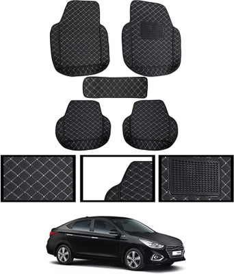 ABJD Leatherite 7D Mat For  Hyundai Verna(Black)