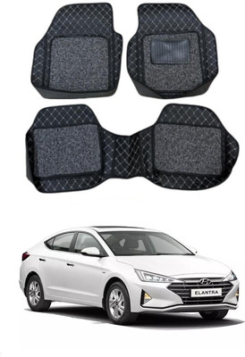 Arnejaa Leatherite 7D Mat For  Hyundai Elantra(Silver, Black)