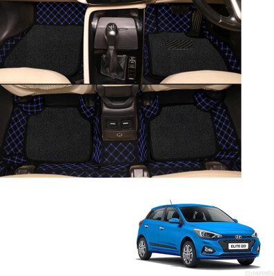 Autoclow Leatherite 7D Mat For  Hyundai Elite i20(Blue, Black)