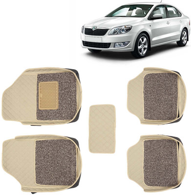 Kingsway Leatherite 7D Mat For  Skoda Rapid(Beige)