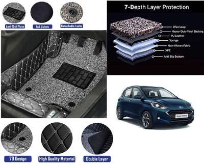 KUNTAIL Leatherite 7D Mat For  Hyundai Grand i10 Nios(Black)