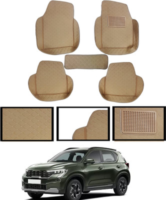 ABJD Leatherite 7D Mat For  Kia Sonet(Beige)