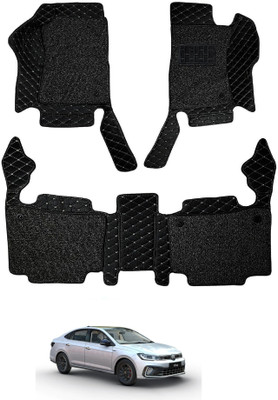 TOFIT ENTERPRISE Leatherite 7D Mat For  Volkswagen Virtus(Black)