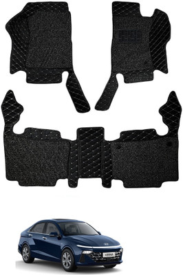 Auto Hub Leatherite 7D Mat For  Hyundai Verna(Black)