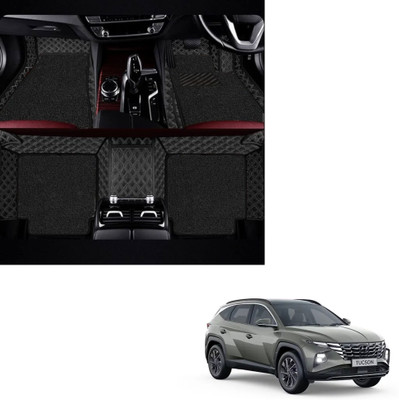 Autoclow Leatherite 7D Mat For  Hyundai Tucson(Silver, Black)