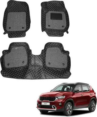 KUNTAIL ENTERPRISES Leather 7D Mat For  Kia Sonet(Black)