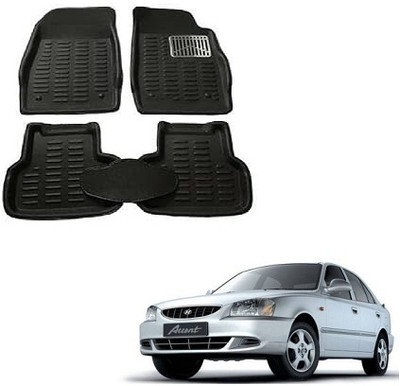 SLSHILPA Plastic 3D Mat For  Hyundai Accent(Black)