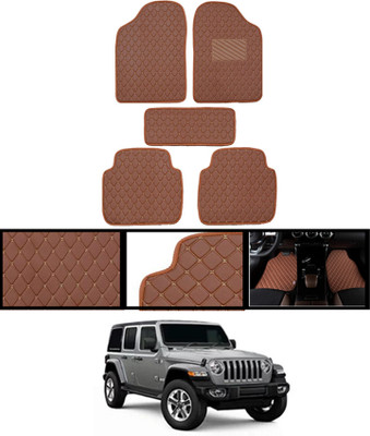 AYW Leatherite Standard Mat For  Maruti Suzuki Wrangler(Orange)