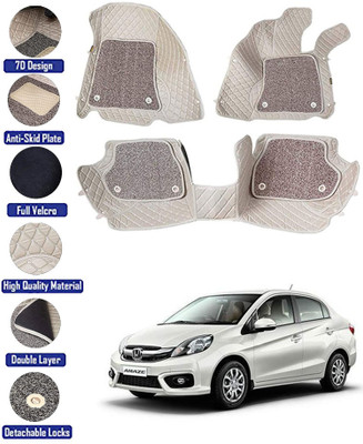 MATIES Leatherite 7D Mat For  Honda Amaze(Beige)