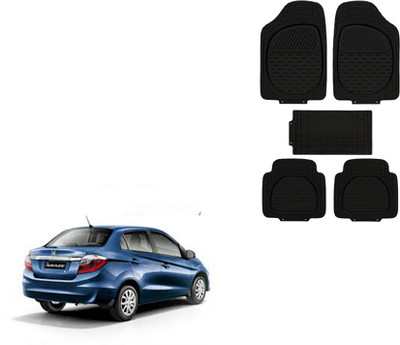 Autorepute Rubber Standard Mat For  Honda Amaze(Black)