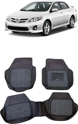 Arnejaa Leatherite 7D Mat For  Toyota Corolla(Red, Black)