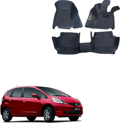 Autozing Leatherite 7D Mat For  Honda Jazz(Black)
