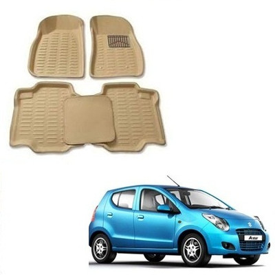 SLSHILPA Plastic 3D Mat For  Maruti Suzuki A-Star(Beige)