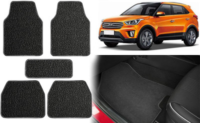 Carigiri PVC, Rubber Standard Mat For  Hyundai Creta(Black, White)