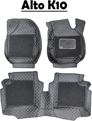 Autoxygen Leatherite 7D Mat For  Maruti Alto K10(Black)