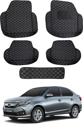 MATIES Leatherite 7D Mat For  Honda Amaze(Black)