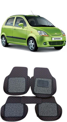 Arnejaa Leatherite 7D Mat For  Chevrolet Spark(Red, Black)