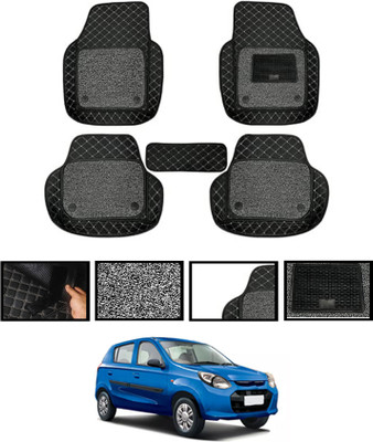 MSNP Leatherite 7D Mat For  Maruti Suzuki Alto 800(Black)
