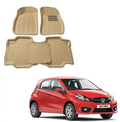SLSHILPA Plastic 3D Mat For  Honda Brio(Beige)