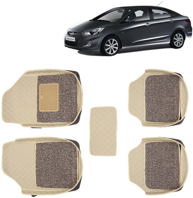 Kingsway Leatherite 7D Mat For  Hyundai Verna(Beige)