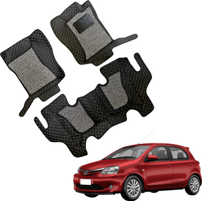 Mecarnic Leatherite 7D Mat For  Toyota Etios(Black)