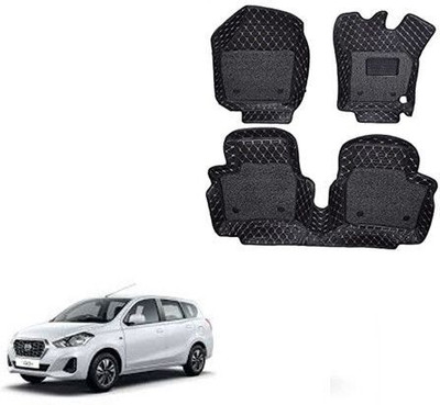 Autorepute Leather 7D Mat For  Datsun Go+(Black)