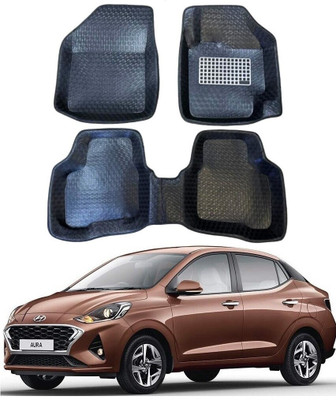 arneja trading company Polyutherine 5D Mat For  Hyundai Aura(Black)