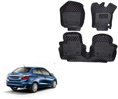 TOFIT ENTERPRISE Leather 7D Mat For  Honda Amaze(Black)