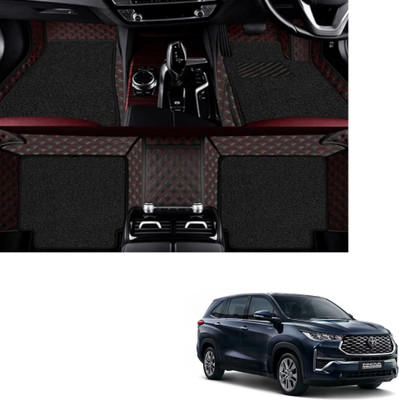 Autoclow Leatherite 7D Mat For  Toyota Innova Hycross (7 Seater)(Red, Black)