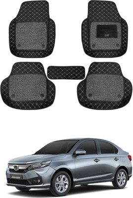 MATIES Leatherite 7D Mat For  Honda Amaze(Black)