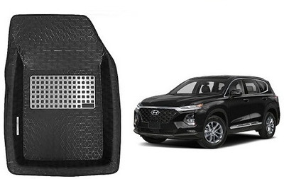 SLSHILPA Plastic Tray Mat For  Hyundai SantaFe(Black)