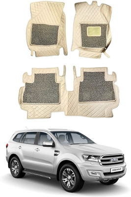 Autorepute Leather 7D Mat For  Ford Endeavour(White, Grey)