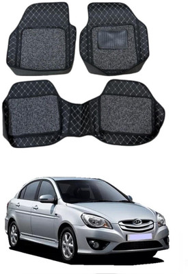 ARNEJA Leatherite 7D Mat For  Hyundai Verna Transform(Silver, Black)