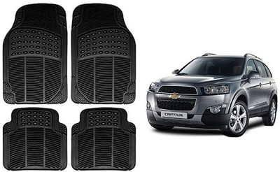 SLSHILPA Rubber Standard Mat For  Chevrolet Captiva(Black)