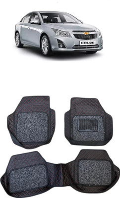 Arnejas Leatherite 7D Mat For  Chevrolet Cruze(Red, Black)