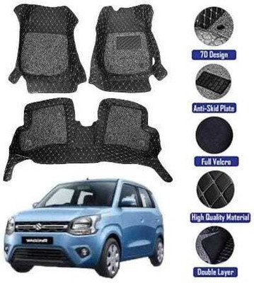 GENFRID Leatherite 7D Mat For  Maruti Suzuki Wagon R 1.0(Black)