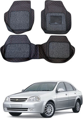Autocom Leatherite 7D Mat For  Chevrolet Optra(Red, Black)