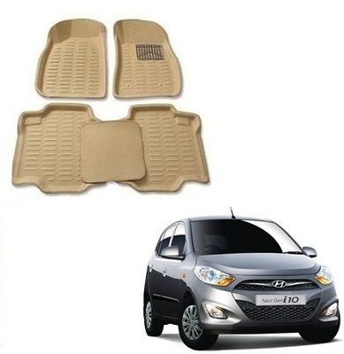 SLSHILPA Plastic 3D Mat For  Hyundai i10(Beige)