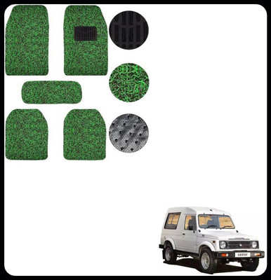 SEMAPHORE PVC, Rubber Standard Mat For  Maruti Gypsy(Green, Black)
