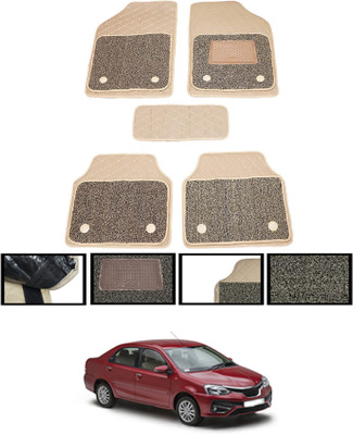 MATIES Leatherite 7D Mat For  Toyota Etios(Beige)