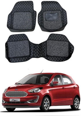 ARNEJA Leatherite 7D Mat For  Ford Figo(Silver, Black)