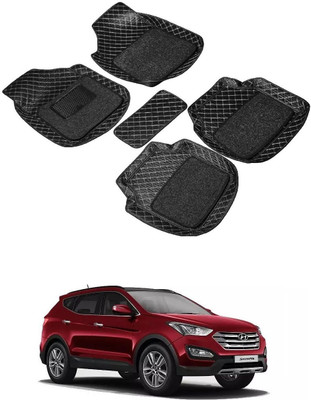TOFIT ENTERPRISE Leatherite 7D Mat For  Hyundai SantaFe(Black)