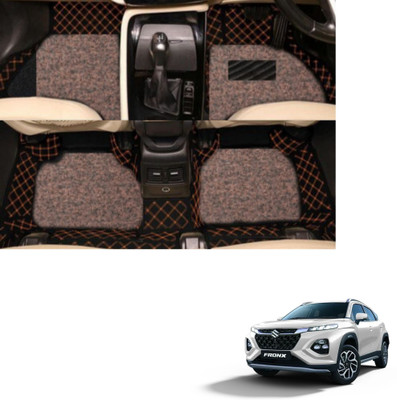 Autoclow Leatherite 7D Mat For  Maruti Suzuki Fronx(Beige, Brown)