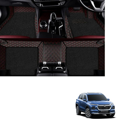 Autoclow Leatherite 7D Mat For  Maruti Suzuki Grand Vitara(Red, Black)