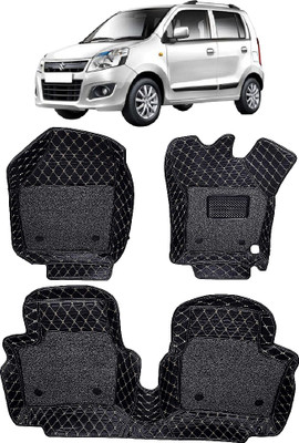INSURE AUTOMOTIVE Leather 7D Mat For  Maruti Suzuki WagonR(Black)